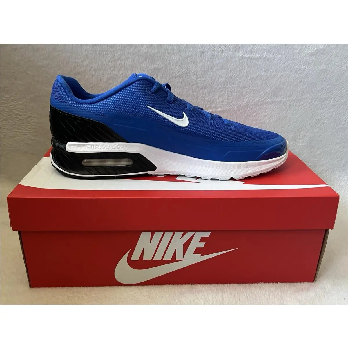 Nike Air Max Bia Shoes Men’s Sz 13 Sneakers Athletic Mesh Royal Blue Tear Box