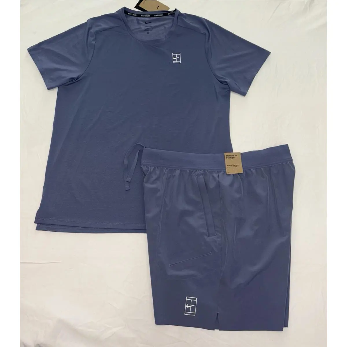 Nikecourt Advantagemen`s Dri-fit 6 Tennis Shorts and T-shirt Set Size X-large