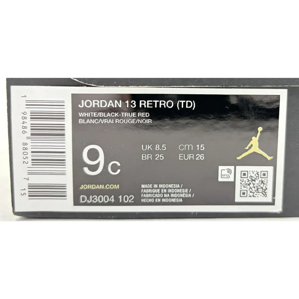Nike shoes - Jordan 13 Retro (TD) Dj3004-102 - DJ3004-102 - White/Black/Red (UPC: 198486880527) 11