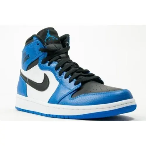 Air Jordan 1 Retro High Rare Soar Blue Leather Colorblock Men`s Sneakers Size 14