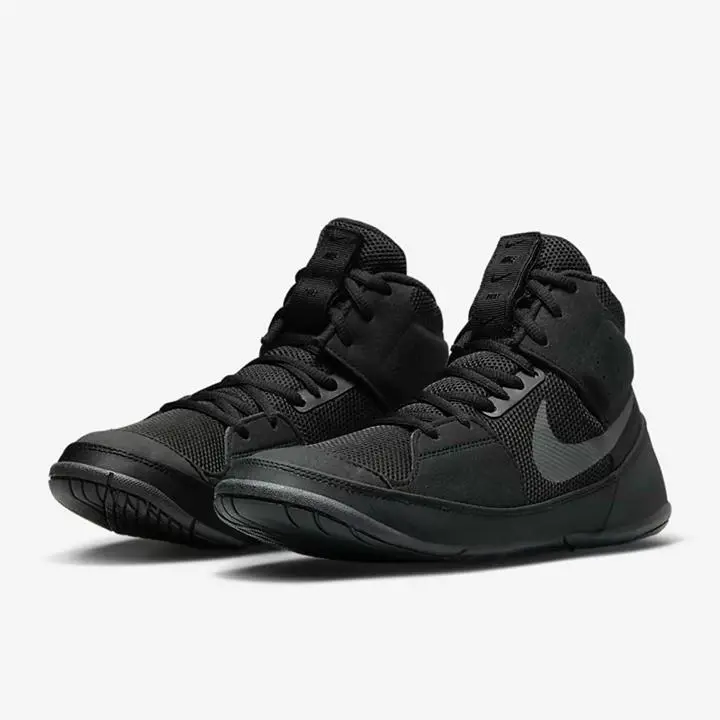 Nike Fury `black/dark Grey` Wrestling Shoes Nby A02416-010 Men’s 10.5