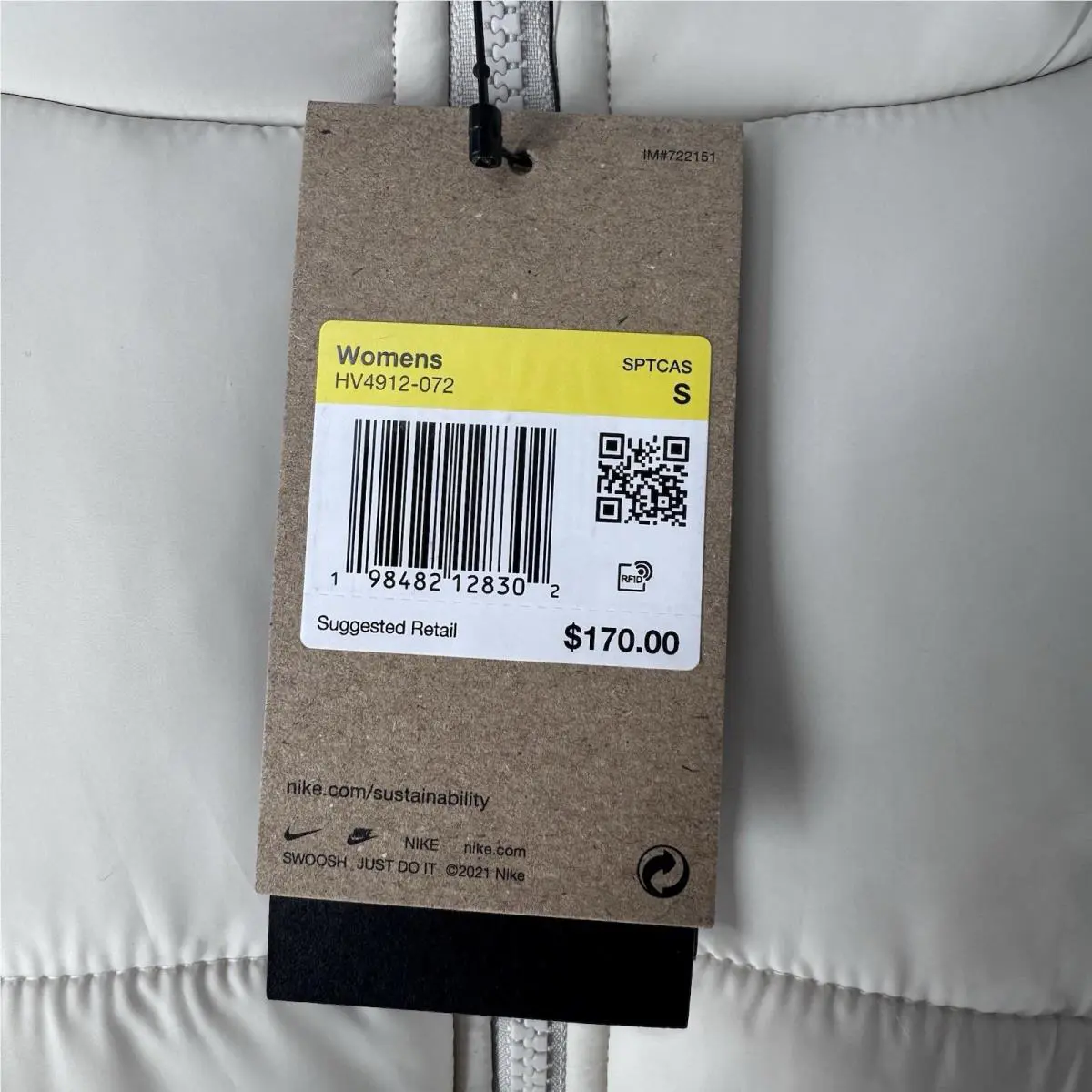 Nike clothing - Light Bone/White (UPC: 0198482128302) 0