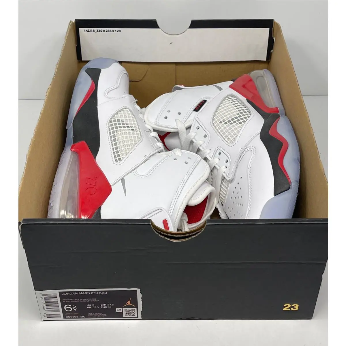 Nike shoes - Jordan Mars 270 (GS) - Mars - White Fire Red (UPC: 193148294476) 8