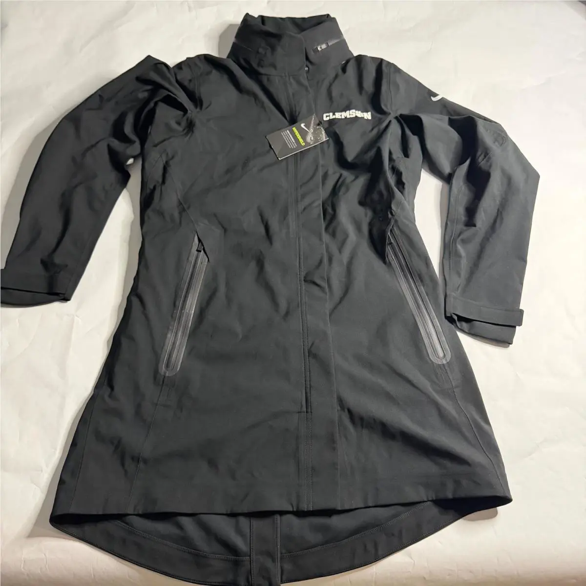 Nike Hypershield Womens Clemson Tigers Full Zip Rain Jacket M Black Outdoor