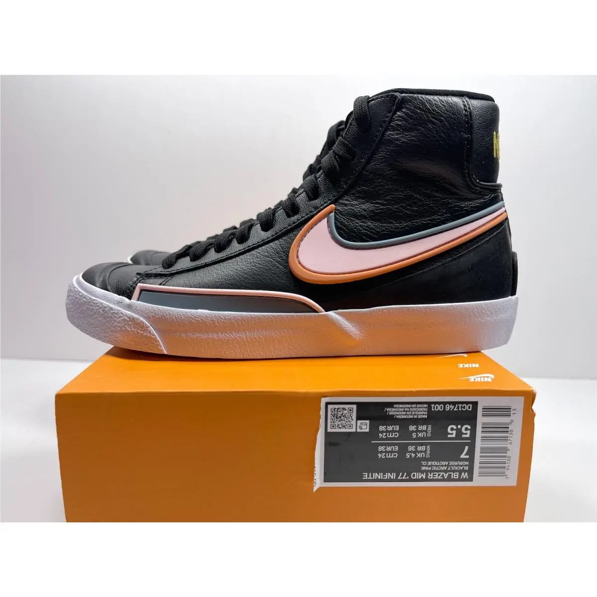 Nike Womens Blazer Midd 77 Infinite Black DC1746 001 W-7 M 5.5
