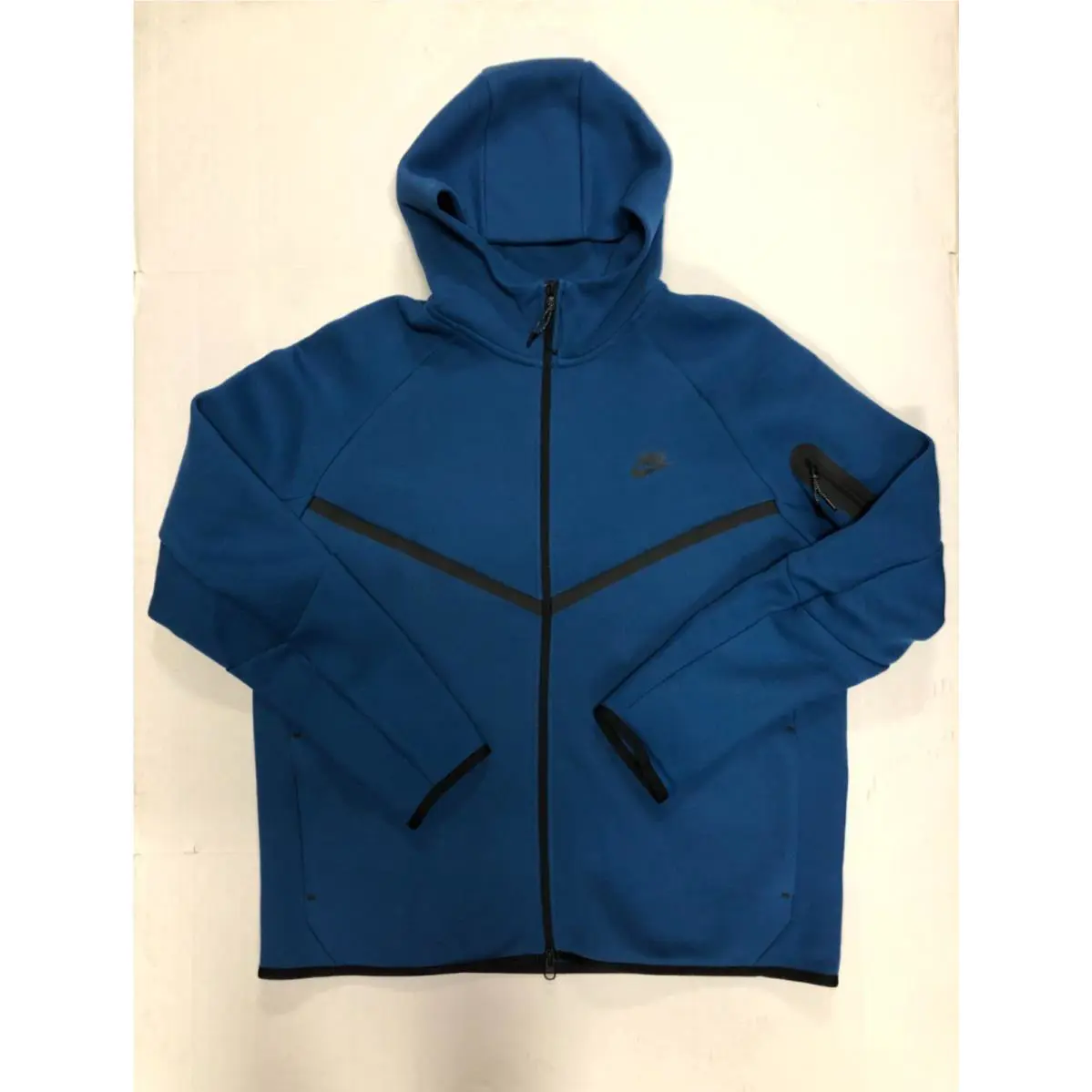 Nike Sportswear Tech Fleece Zip Up Hoodie Court Blue Black HV0949-476 Small