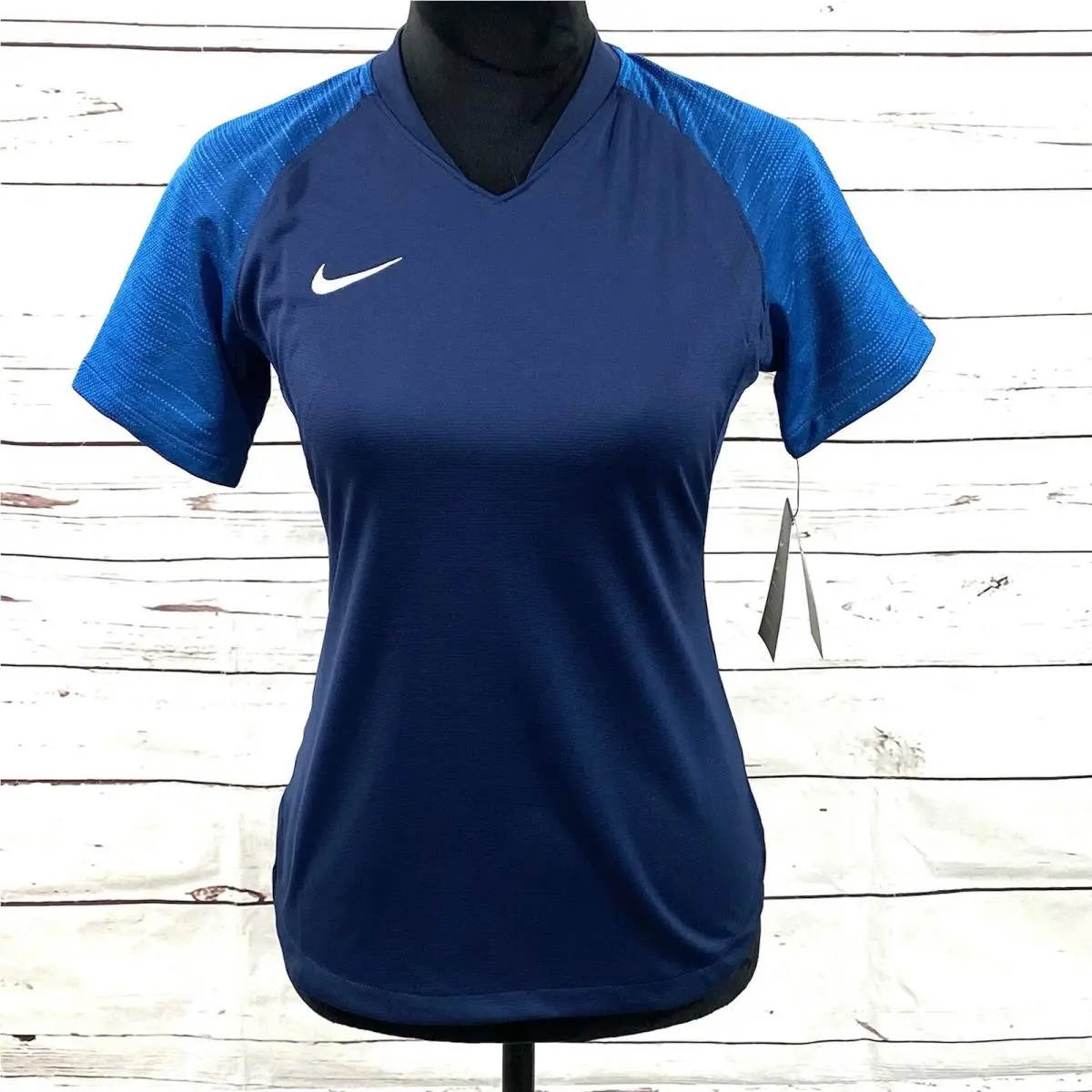 Nike Top Women’s Dri-fit Strike Fitted Soccer Jersey Blue AJ1150-419 Size S