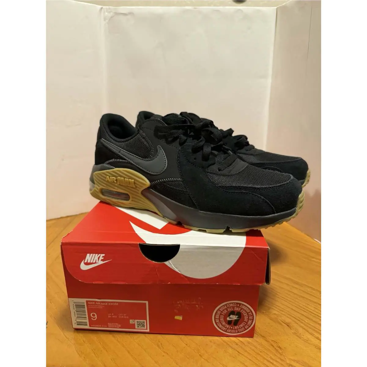 Nike Air Max Excee Shoes Black Anthracite Gum HV0928-010 Men`s Size 9
