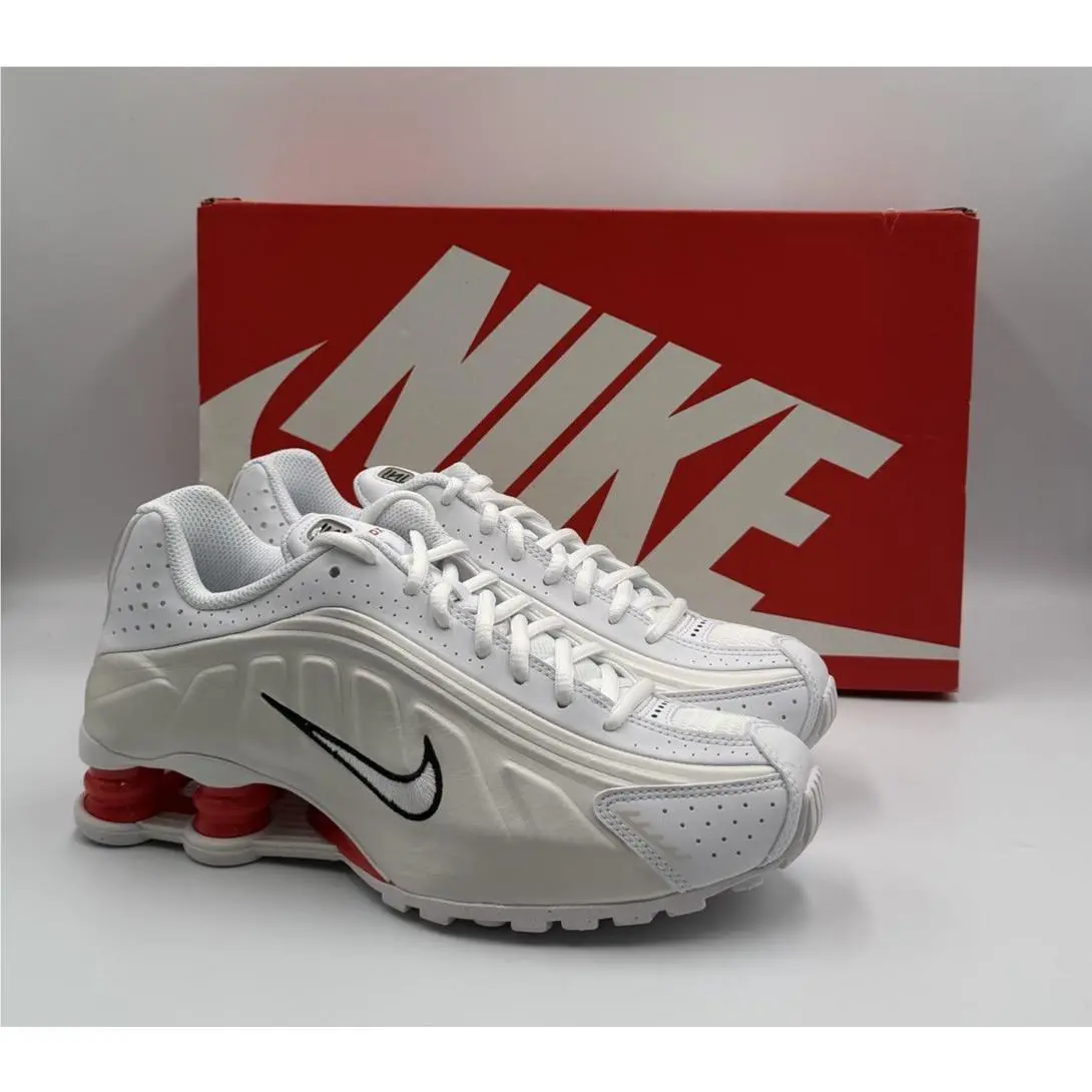 Nike Shox R4 GS Size 5Y Women`s 6.5 White Phantom Picante Red Shoes CW2626-102