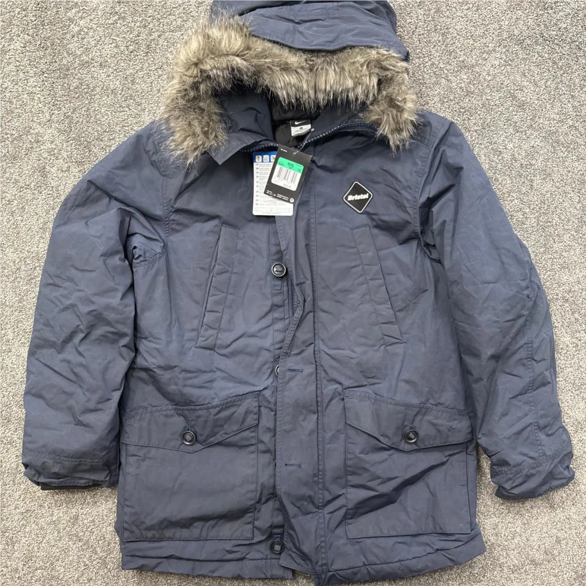 Mens XL Nike Jacket FC Real Bristol Football Soccer Winter Bench Team Issued