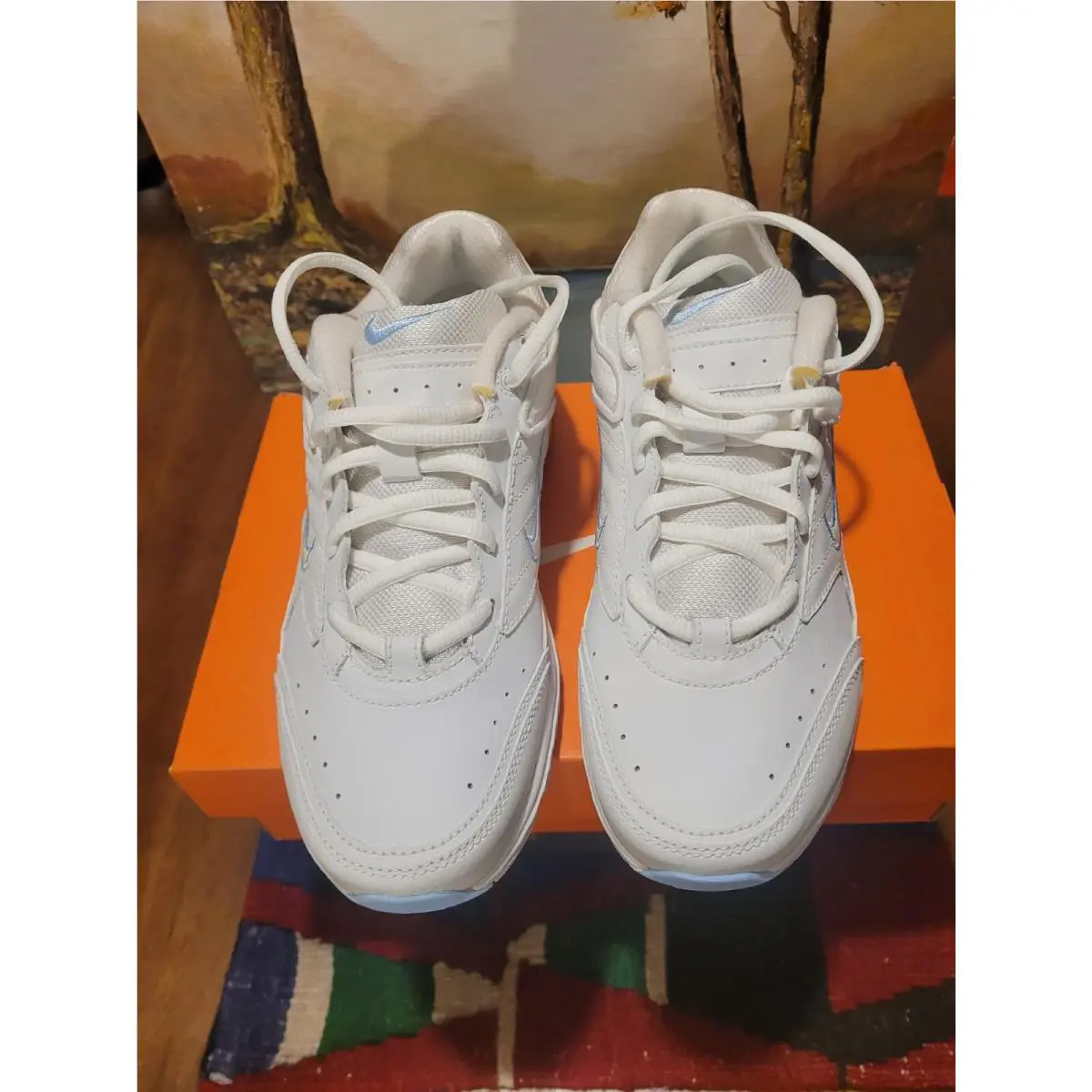 Nike Womens Wmns View White/blue Cap Sneakers Walking Shoes Size 7