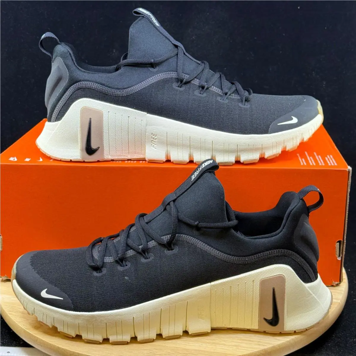 Nike Free Metcon 6 Mens Sz 11.5 Black Coconut Milk Training Shoes FJ7127 010