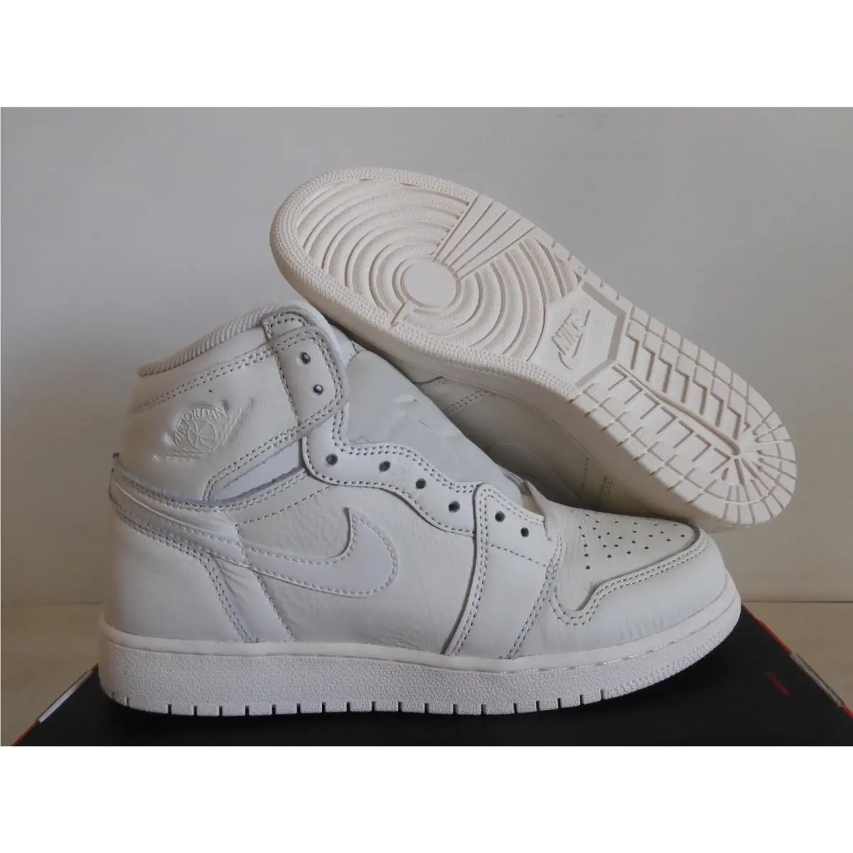 Nike Air Jordan 1 Retro High OG BG Sail-university Red Sz 7Y Rare 575441-114