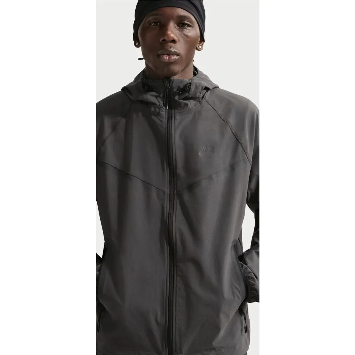 Nike Tech Men`s Dri-fit Woven Forest Green Full-zip Windrunner Jacket XL
