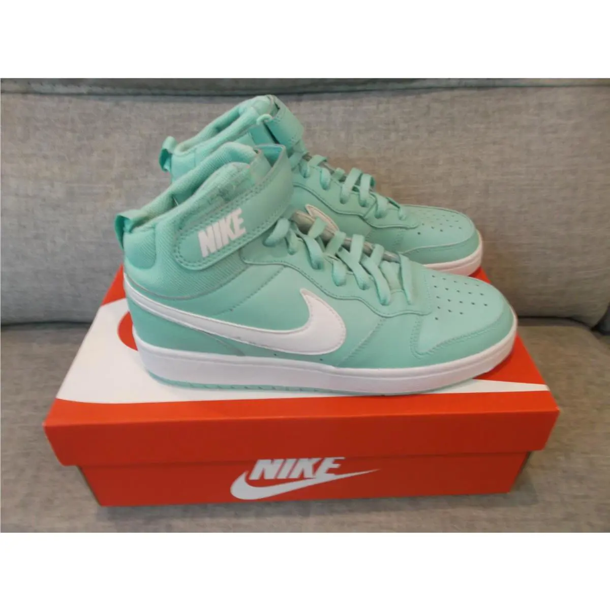 Nike Court Borough Mid 2 Emerald CD7782-300 Big Kids - Size 7Y