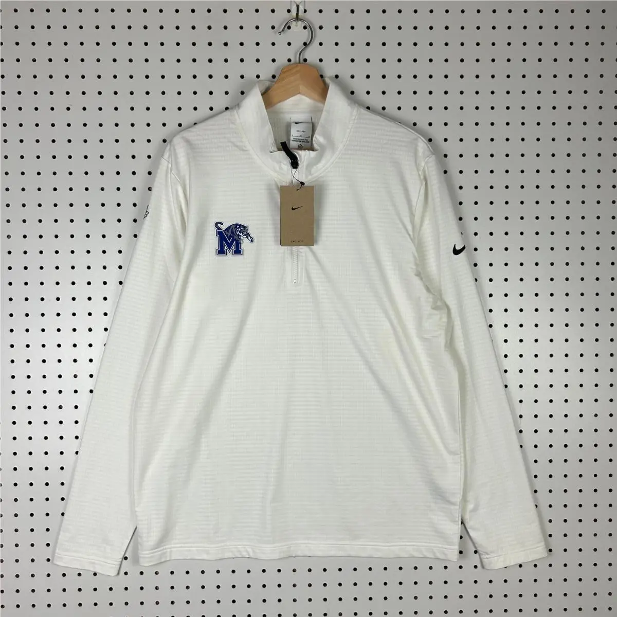 Nike 1 Cent Quarter Zip Pullover Large White Penny Hardaway Team Issued PE