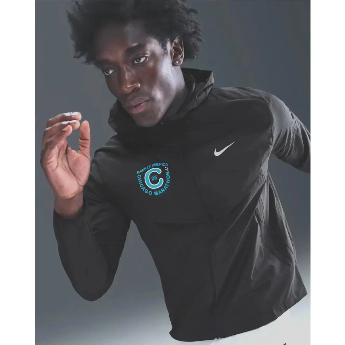 Nike NK Chicago Marathon 25 Impossibly Light Running Jacket Black HQ4267-010 Mens XS