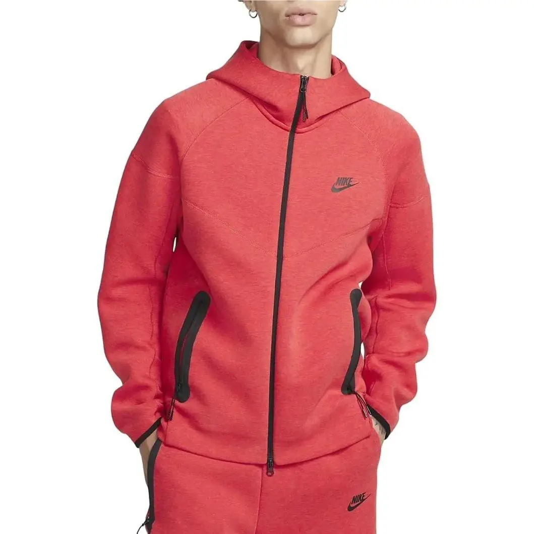 Mens Medium - Nike Sportswear Tech Fleece Windrunner Red/black