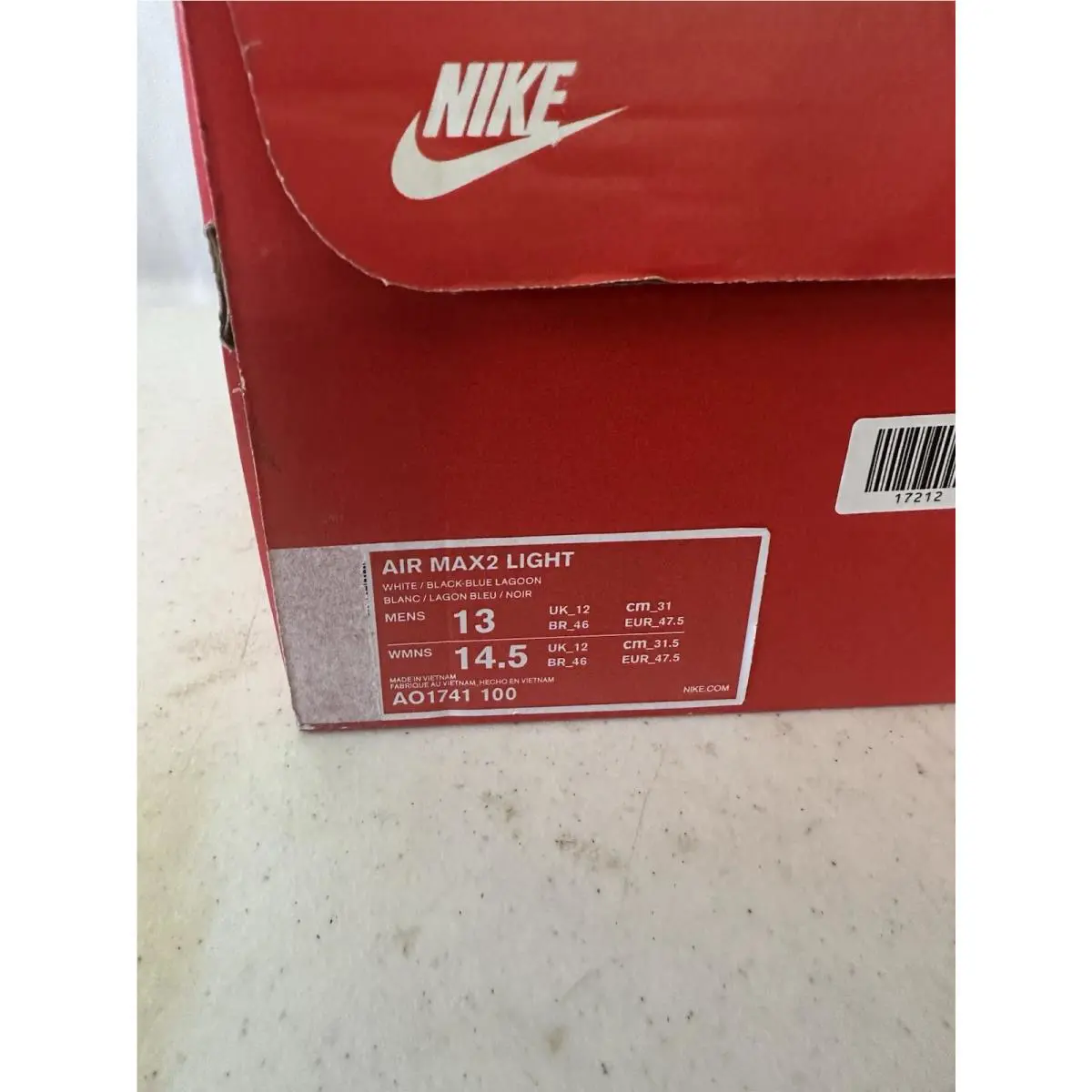 Nike shoes - Nike Air Max2 Light - Air Light - AO1741-100 - Blue 6