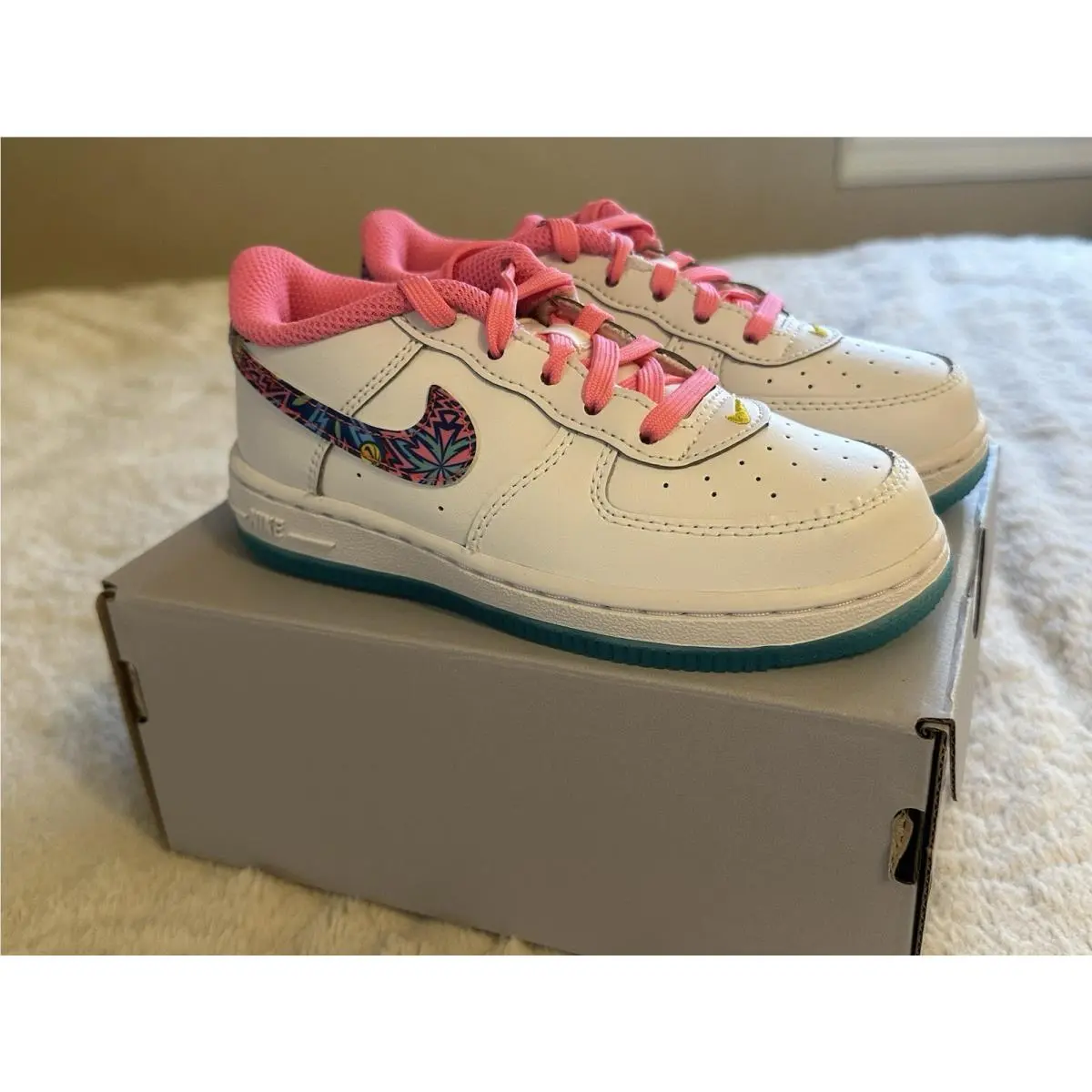 Nike shoes - Nike Air Force 1 - Air Force - FJ3483-100 - White/Multi-Color-Pink Glow (UPC: 196605141498) 0