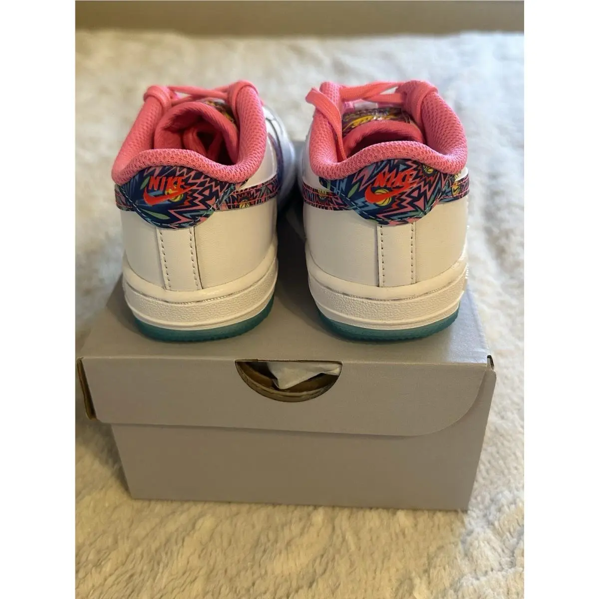 Nike shoes - Nike Air Force 1 - Air Force - FJ3483-100 - White/Multi-Color-Pink Glow (UPC: 196605141498) 1