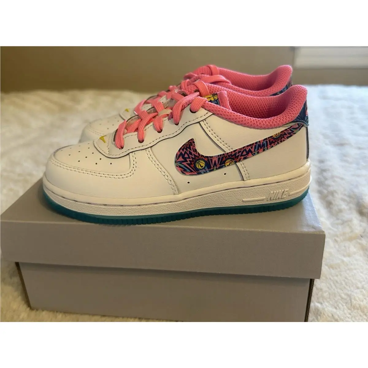 Nike shoes - Nike Air Force 1 - Air Force - FJ3483-100 - White/Multi-Color-Pink Glow (UPC: 196605141498) 2