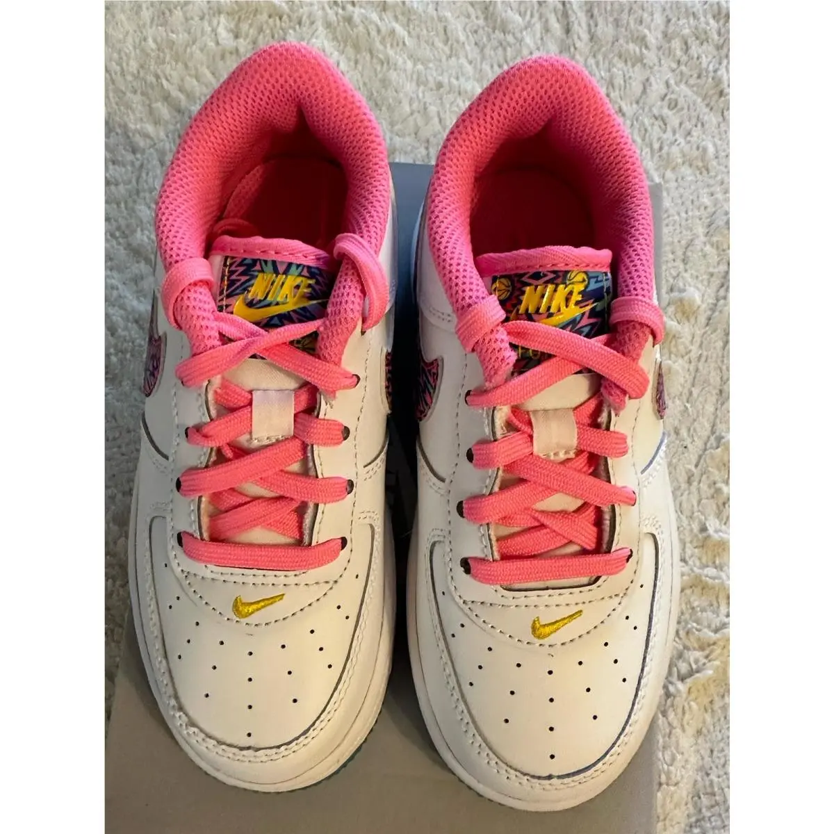 Nike shoes - Nike Air Force 1 - Air Force - FJ3483-100 - White/Multi-Color-Pink Glow (UPC: 196605141498) 4