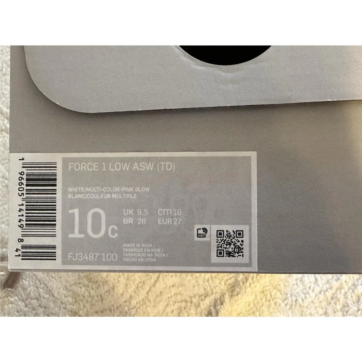 Nike shoes - Nike Air Force 1 - Air Force - FJ3483-100 - White/Multi-Color-Pink Glow (UPC: 196605141498) 6