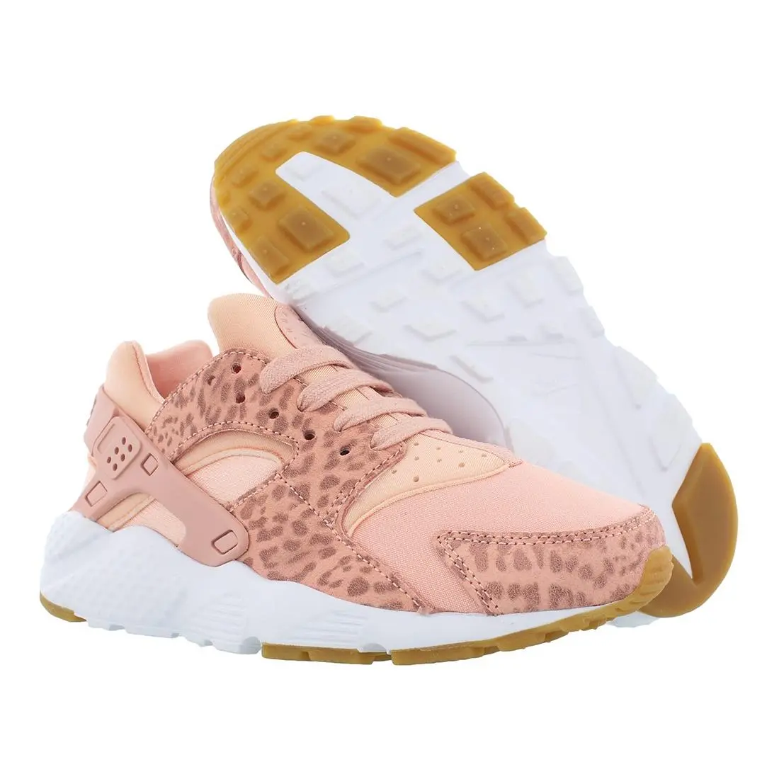 Nike Huarache Run SE GS Girl`s Shoes Size 5 Color: Crl/white