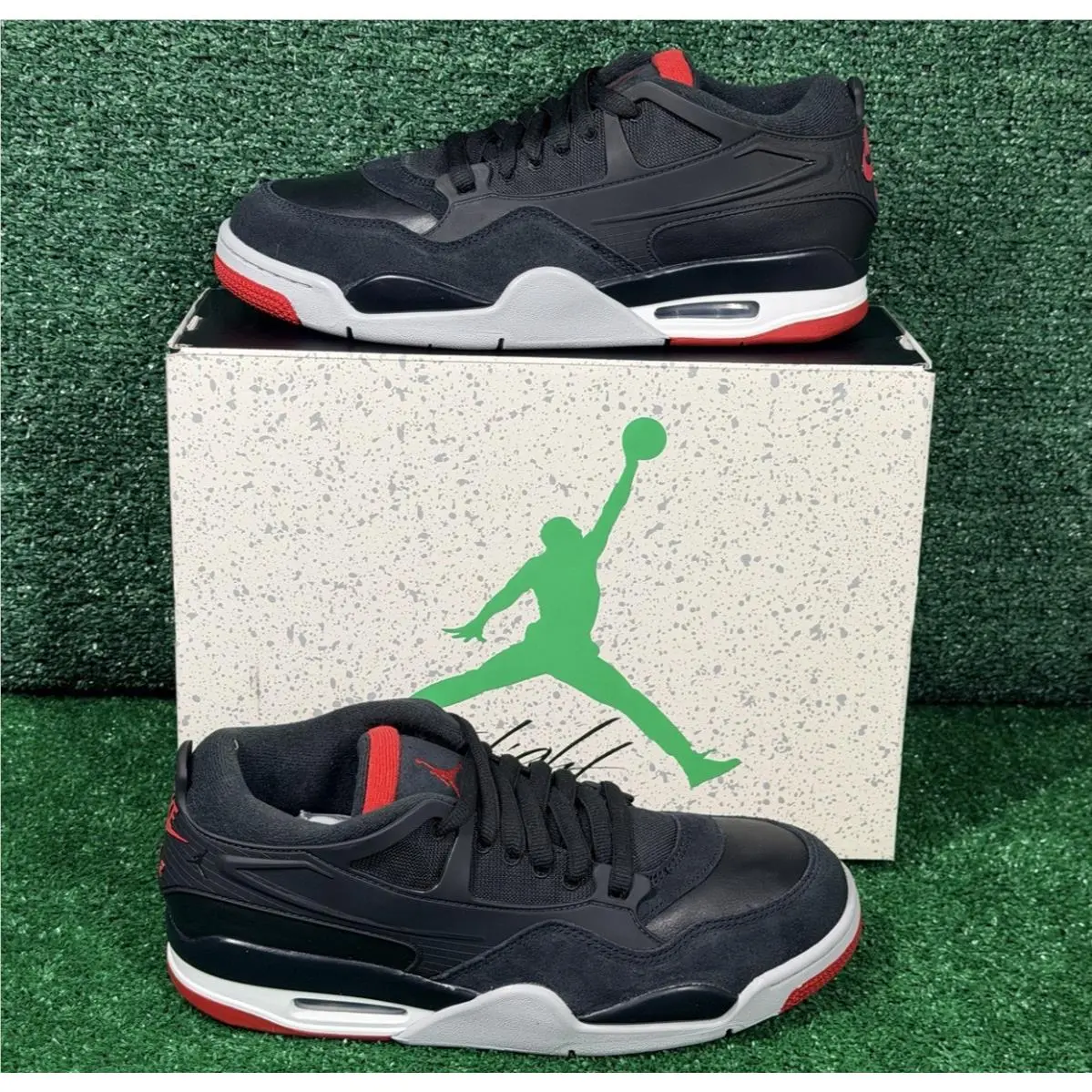Nike Air Jordan 4 RM Low Top Sneakers Men’s 11 Black Varsity Red FQ7939 061
