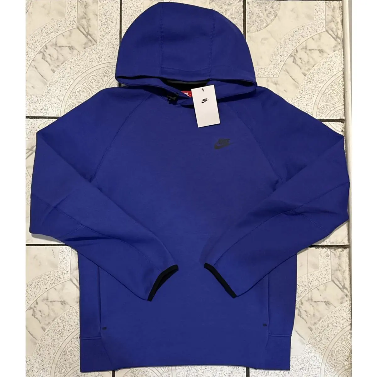 Nike Sportswear Tech Fleece Pullover Hoodie Blue FB8016-539 Men`s Size S