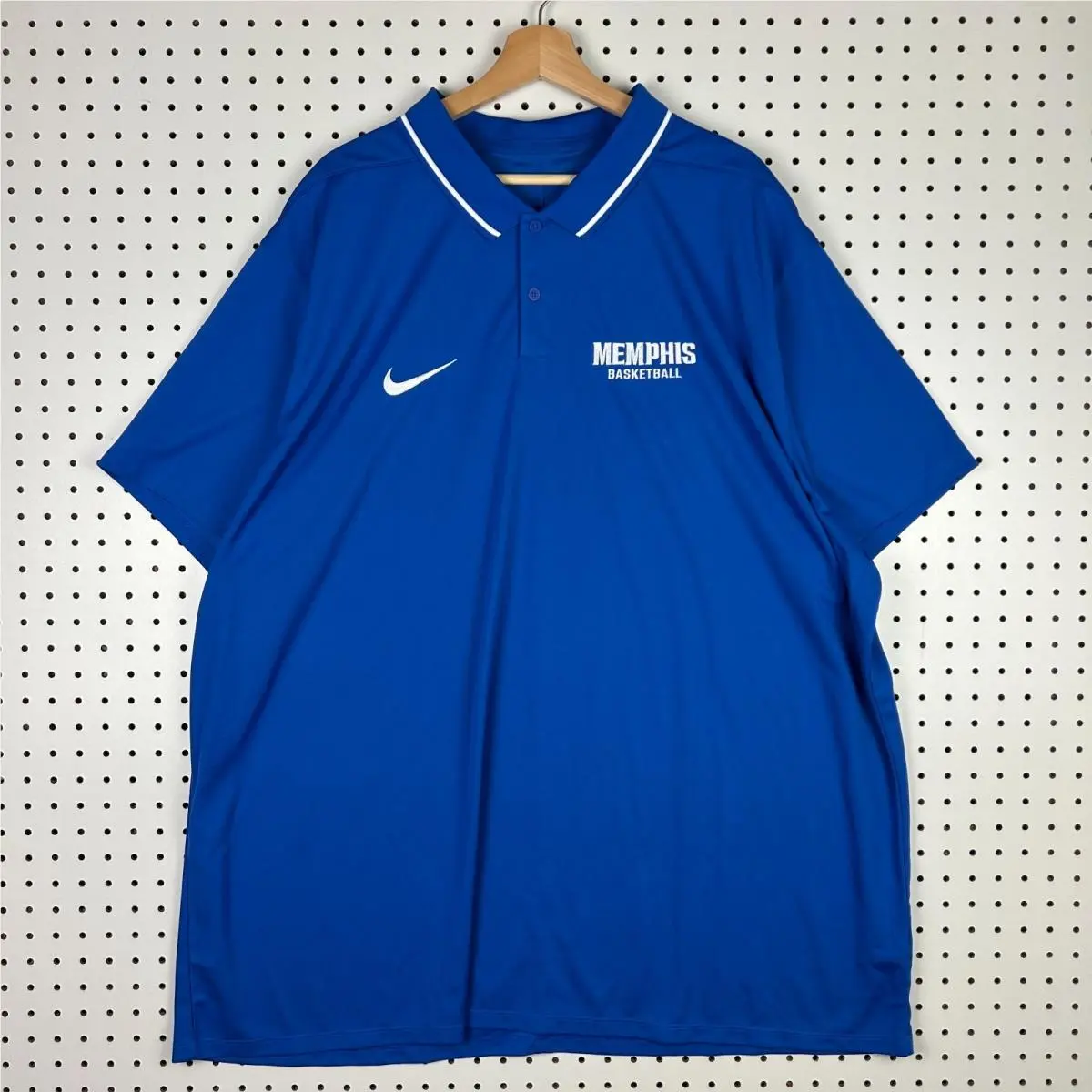 Nike 1 Cent Memphis Tigers Polo 4XL Blue Coach Team Issued Penny Sideline Nwot