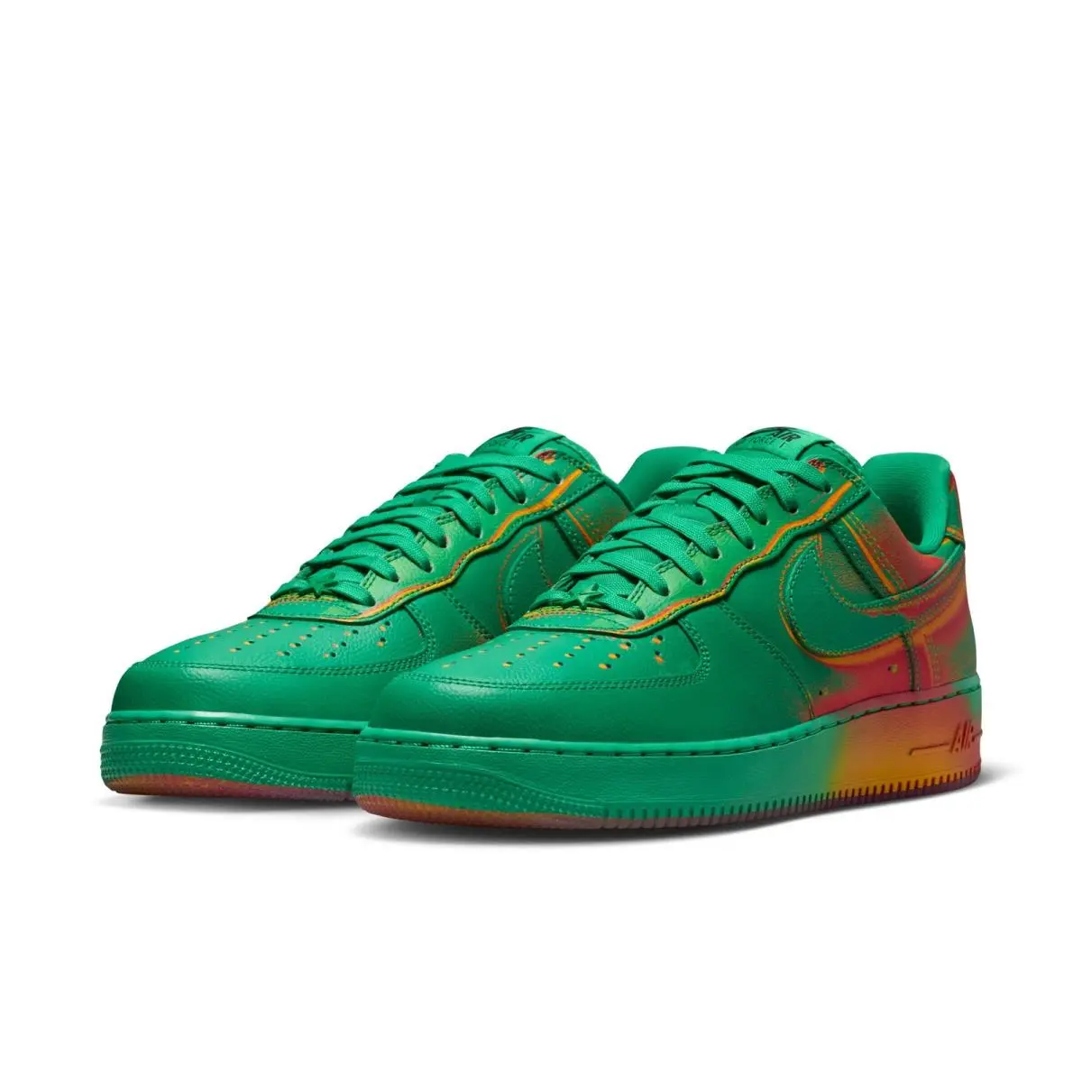 Mens Nike Air Force 1 Low Retro IB6834-300 Stadium Green/bright Crimson-size 7.5