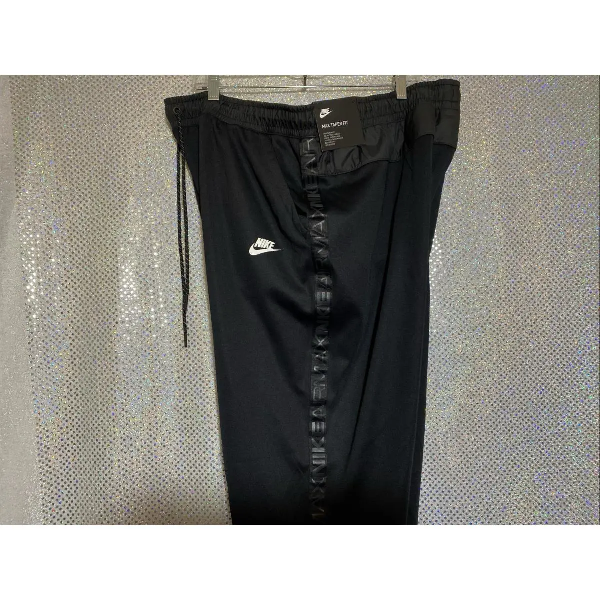 Nike Airmax Taper Fit Polyester Cotton Lining Leg Zip Jogger Pants 3XL