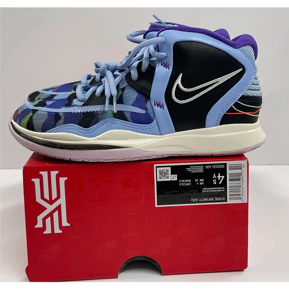 Nike Kyrie Infinity Multi Color Camo GS DD0334 400 Size 4.5 Y