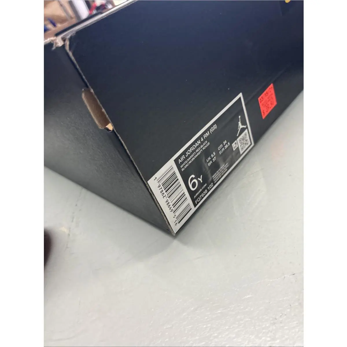 Nike shoes - Air Jordan 4 - Air - White, Manufacturer: White/Black/Neutral Grey/Varsity Red (UPC: 197862986495) 11