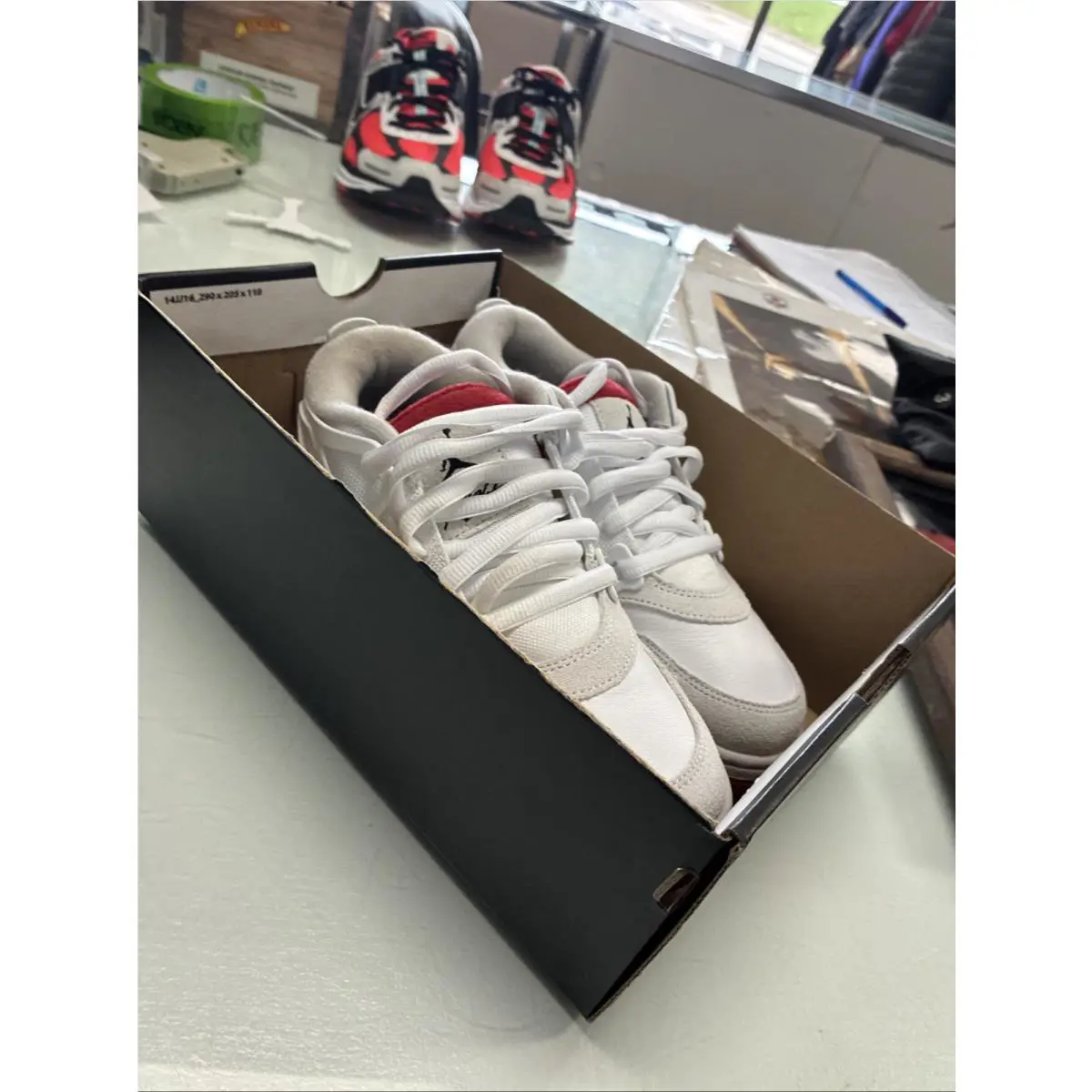 Nike shoes - Air Jordan 4 - Air - White, Manufacturer: White/Black/Neutral Grey/Varsity Red (UPC: 197862986495) 12