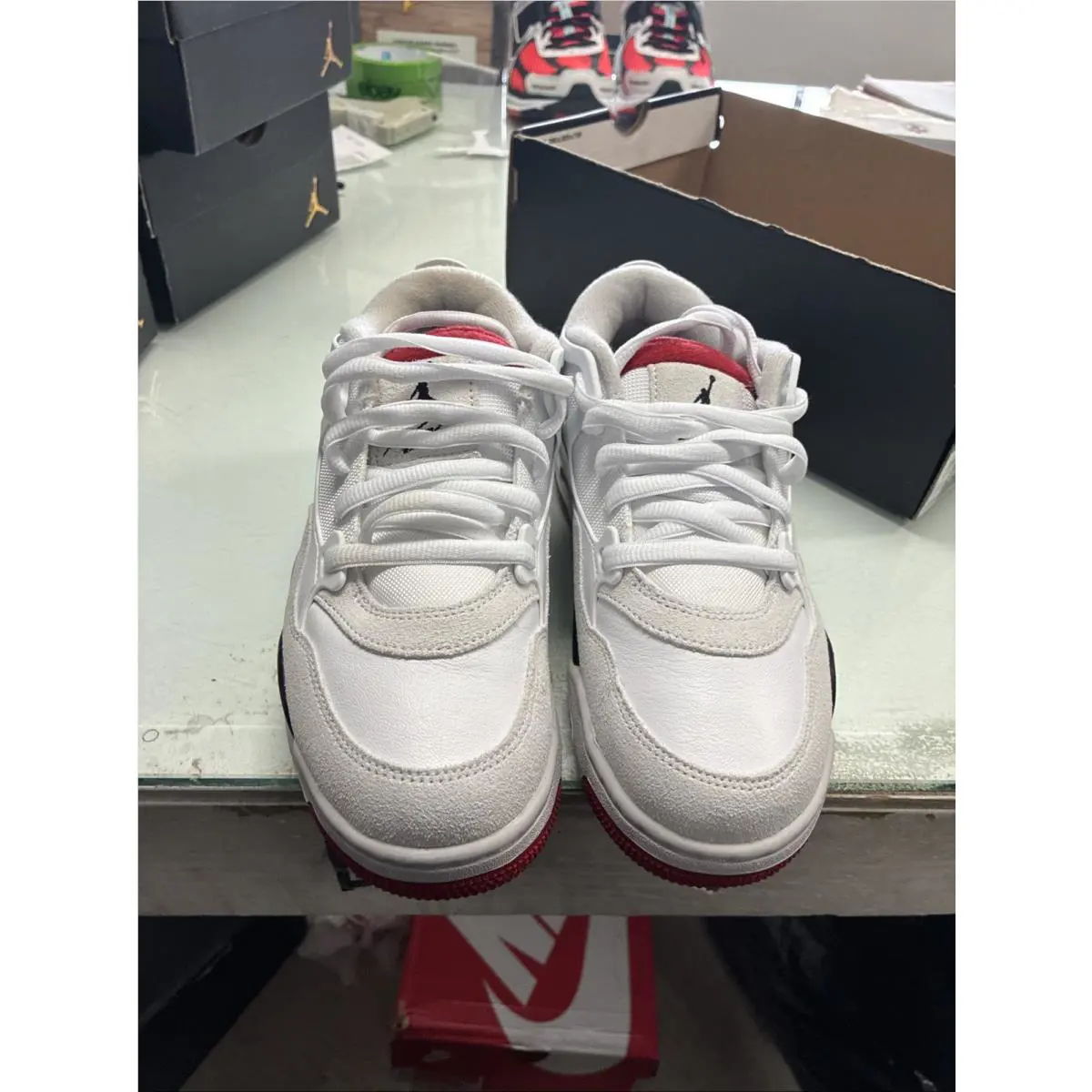 Nike shoes - Air Jordan 4 - Air - White, Manufacturer: White/Black/Neutral Grey/Varsity Red (UPC: 197862986495) 0