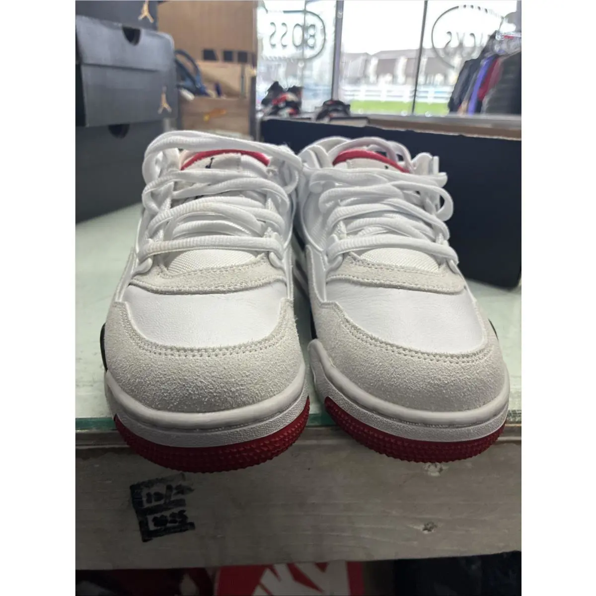 Nike shoes - Air Jordan 4 - Air - White, Manufacturer: White/Black/Neutral Grey/Varsity Red (UPC: 197862986495) 2
