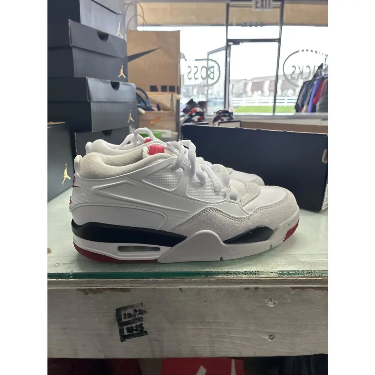Nike shoes - Air Jordan 4 - Air - White, Manufacturer: White/Black/Neutral Grey/Varsity Red (UPC: 197862986495) 3