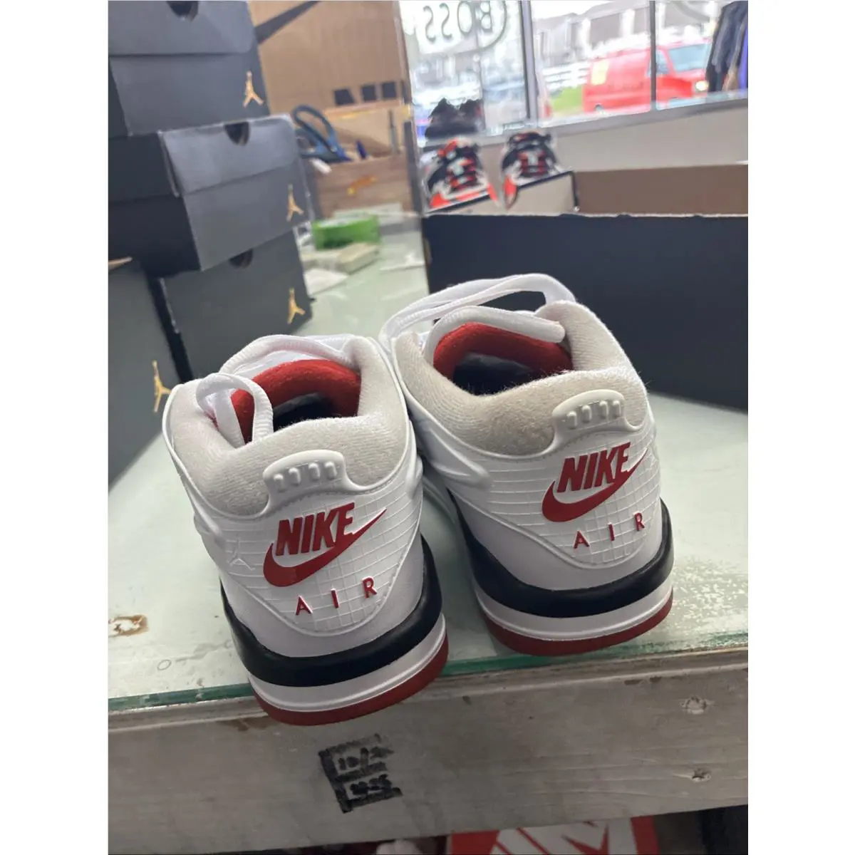 Nike shoes - Air Jordan 4 - Air - White, Manufacturer: White/Black/Neutral Grey/Varsity Red (UPC: 197862986495) 7