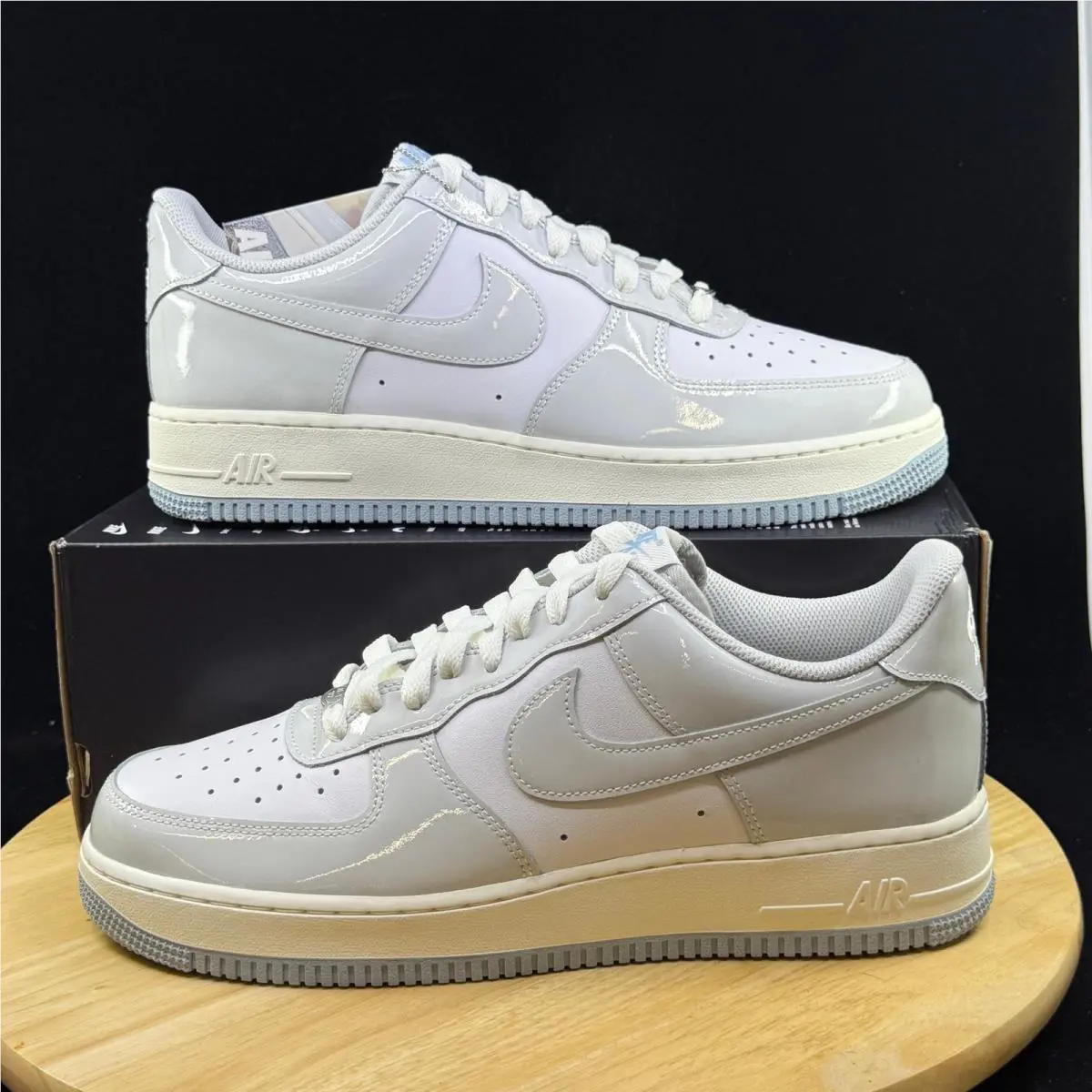 Nike Air Force 1 `07 White Photon Dust Sail Patent Leather IH4461 100 Size 11