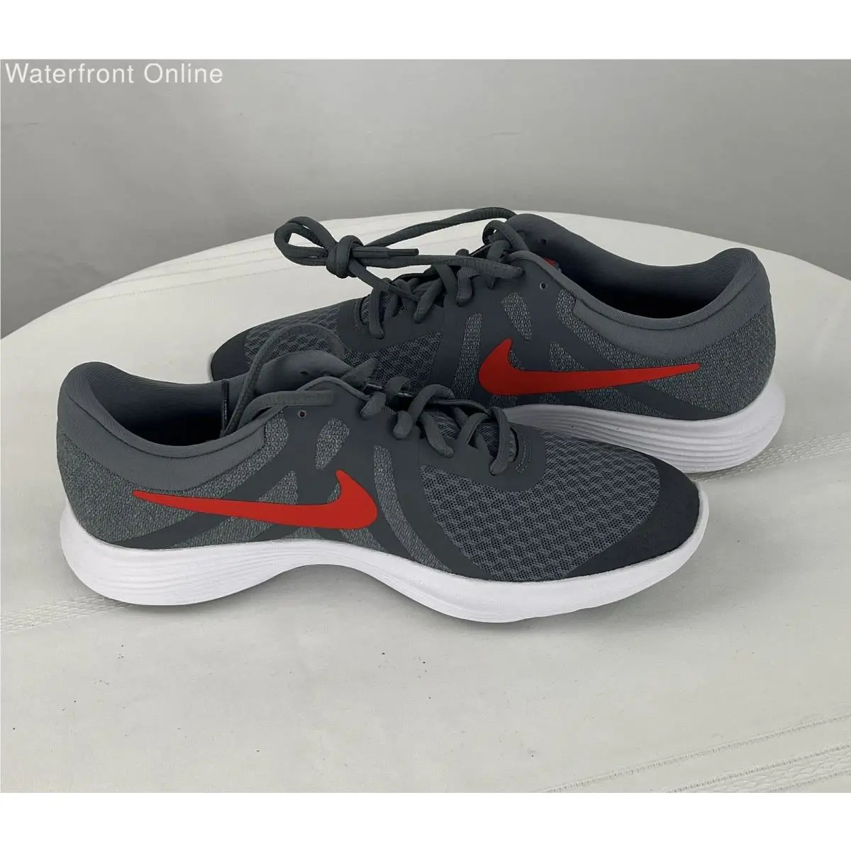 Nike Unisex Kid`s Revolution 4 GS 943309 Grey Mesh Sneakers Size 6.5Y