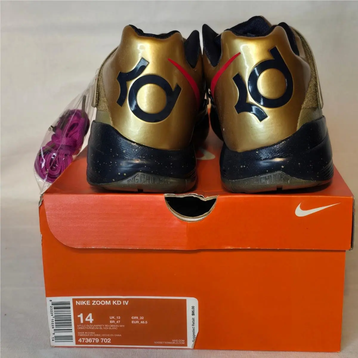 Nike shoes - Zoom KD IV - Zoom - 473679 702 - Gold 1