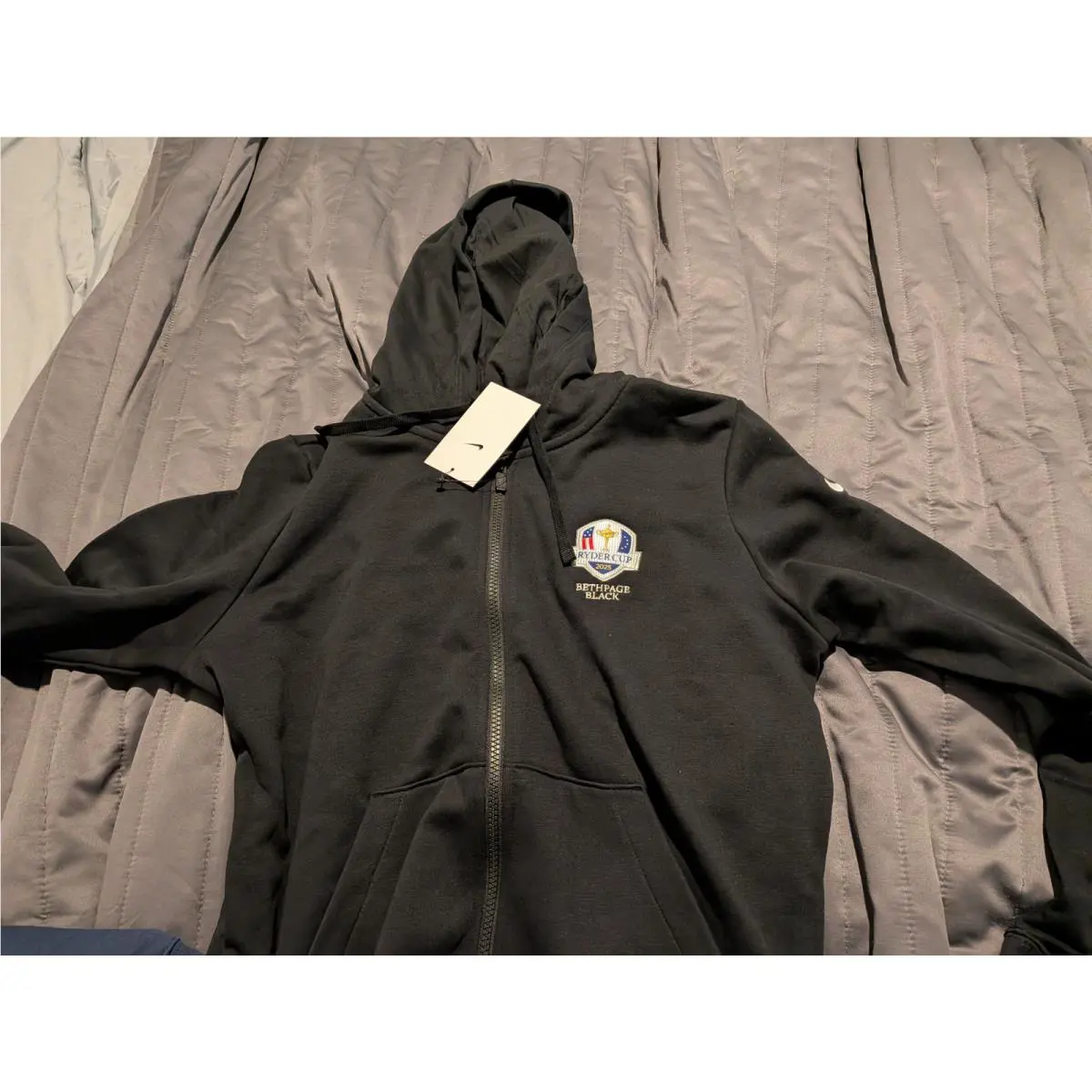 Nike Black Fleece FZ Hoodie.ryder Cup Bethpage Black 2025.medium