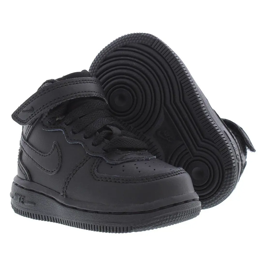 Nike Force 1 Mid LE Infant/toddler Shoes Size 4 Color: Black/black
