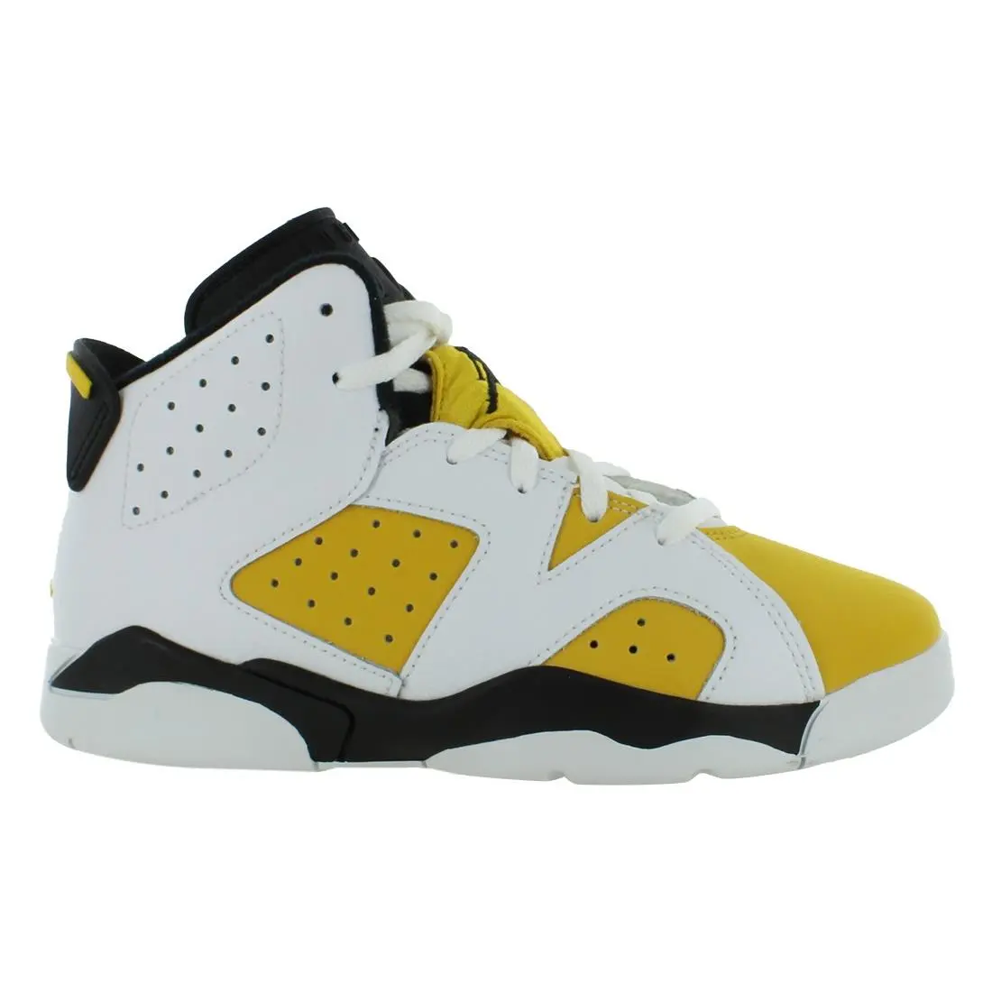 Nike Jordan 6 Retro PS Boys Shoes Size 3 Color: White/yellow Ochre/black