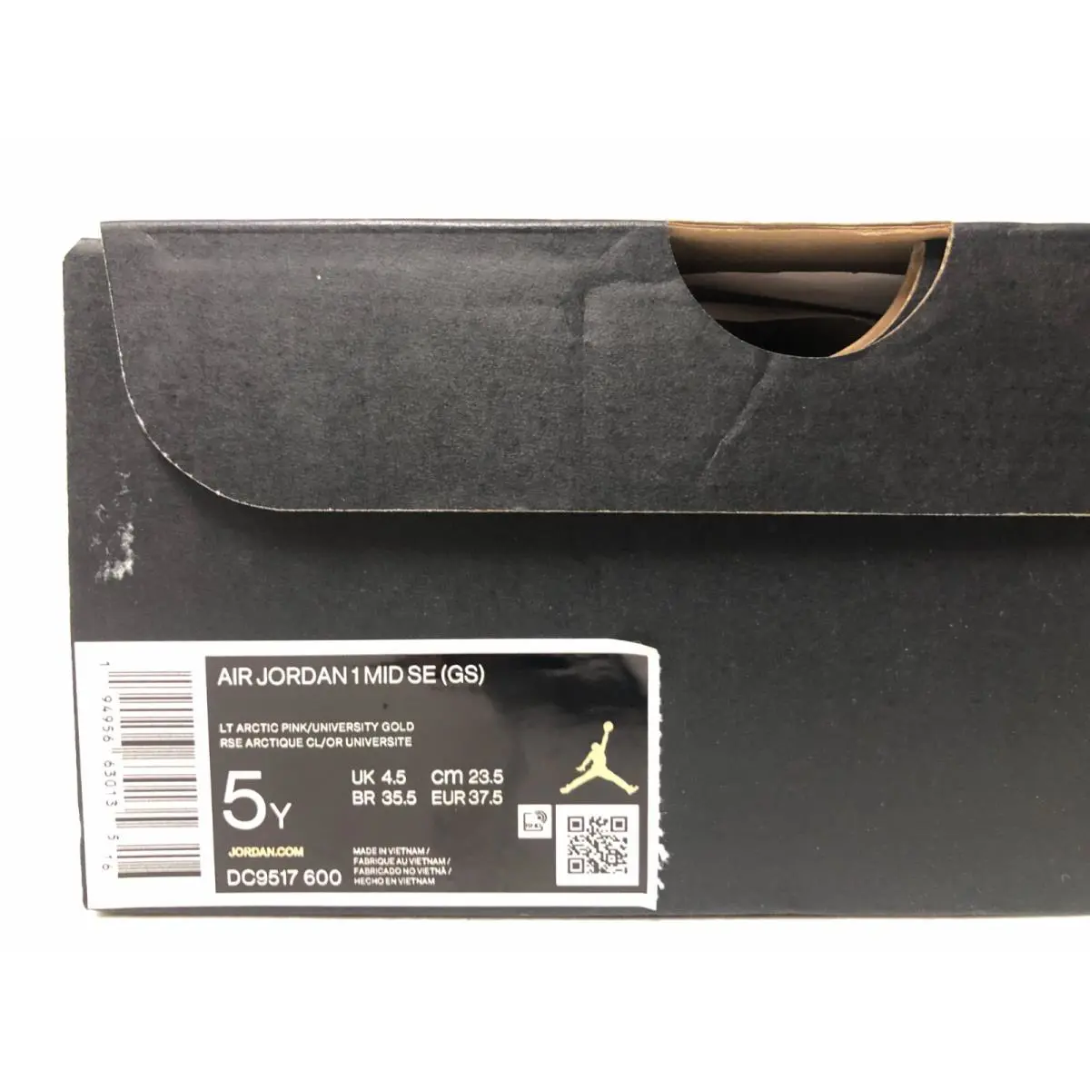 Nike shoes - Air Jordan 1 Mid SE - LT Arctic Pink/University Gold (UPC: 194956630135) 5