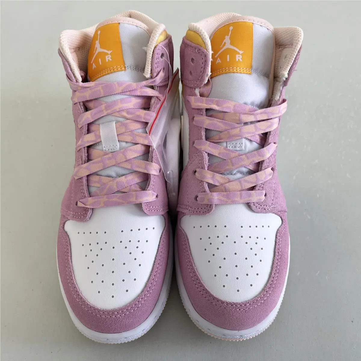 Nike shoes - Air Jordan 1 Mid SE - LT Arctic Pink/University Gold (UPC: 194956630135) 1
