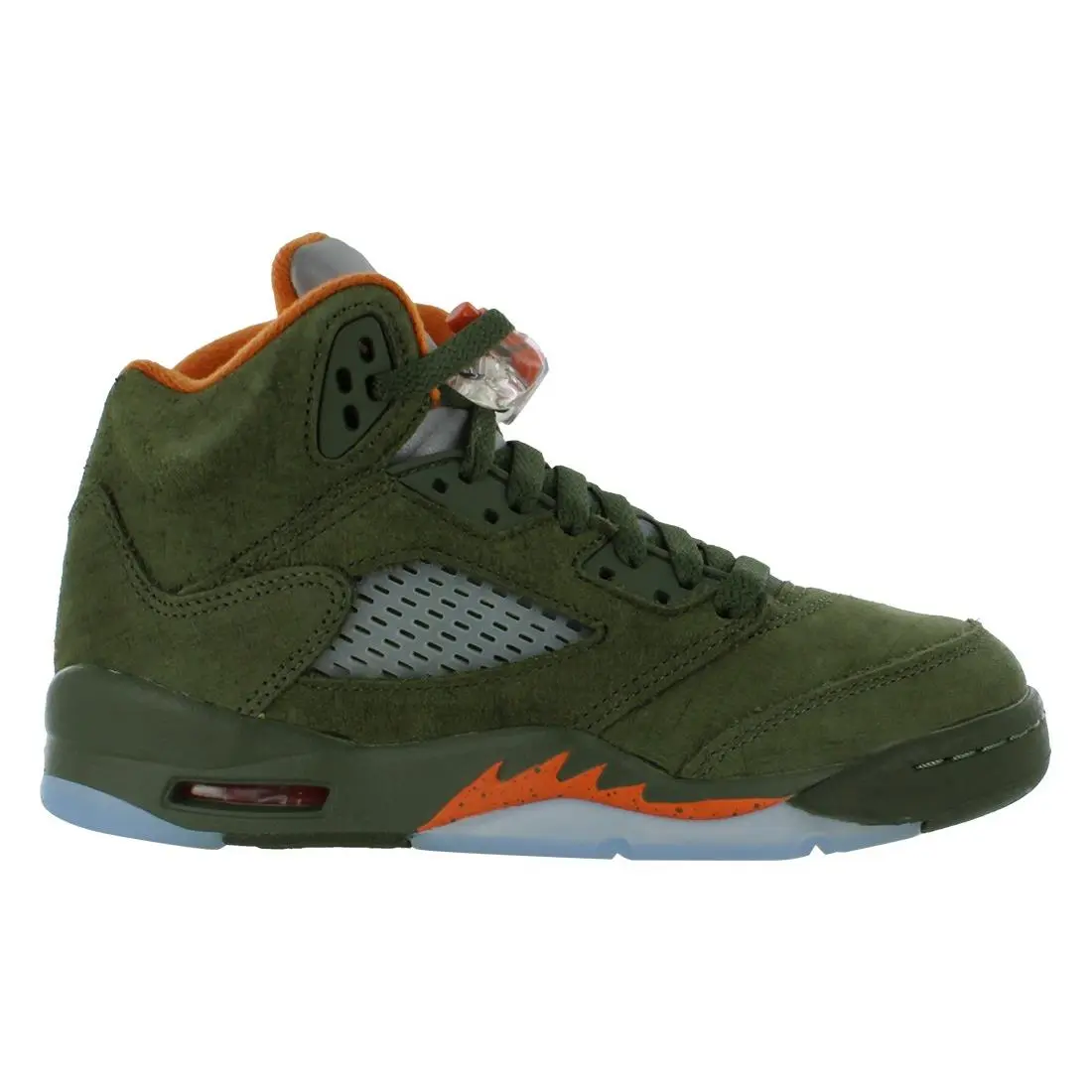 Nike Air Jordan 5 Retro GS Boys Shoes Size 4 Color: Army Olive/solar Orange